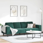 Svetainės sofa Tamsiai žalia 250 x 77 x 76 cm