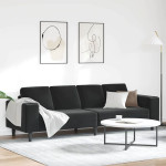 Svetainės sofa Juoda 250 x 77 x 76 cm