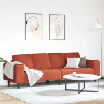 Sofa Raudona oranžinė 250 x 77 x 76 cm Kordūrinis audinys