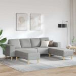 Svetainės sofa 3 pcs Debesų pilka Poliesteris