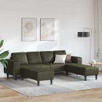Svetainės sofa 3 pcs Armijos Žalia
