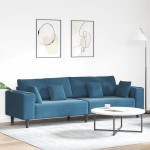 Sofa su pagalve Mėlyna 250 x 77 x 76 cm Aksomas