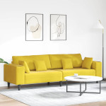 Sofa su pagalve Geltona 250 x 77 x 76 cm Aksomas
