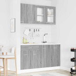 Virtuvės spintelių komplektas Lyon 4 pcs Pilka sonoma ąžuolo