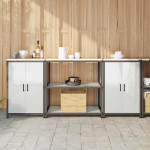 Virtuvės saugojimo rinkinys 3 pcs Sidabro Cinkuota plienas