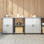 Virtuvės saugojimo rinkinys 3 pcs Sidabro Cinkuota plienas