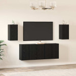 TV spintelių komplektas 7 pcs Juodas ąžuolas 30,5 x 30 x 60 cm