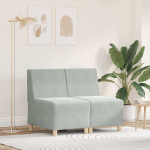 Modulinis sofa vienetas be rankų 2 pcs Šviesiai pilka
