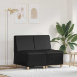 Modulinis sofa vienetas be rankų 2 pcs Juoda 55 x 74 x 82 cm