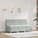 Modulinis sofa vienetas be rankų 3 pcs Šviesiai pilka