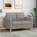 Dvivietė sofa, taupe spalvos, 120cm, audinys