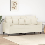 Dvivietė sofa, kreminės spalvos, 140cm, aksomas