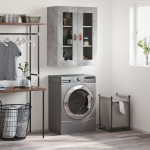 Prie sienos montuojama spintelė, betono pilka, 69,5x34x90cm