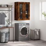 Prie sienos montuojama spintelė, dūminio ąžuolo, 69,5x34x90cm