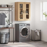 Prie sienos montuojama spintelė, ąžuolo, 69,5x34x90cm, mediena