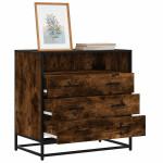 Spintelė su stalčiais, dūminio ąžuolo, 60x36x103cm, mediena