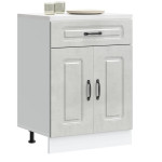 Virtuvės spintelė, Kalmar, betono pilka, apdirbta mediena