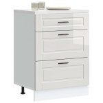 Virtuvės spintelė, „Porto“, blizgi balta, inžinerinė mediena