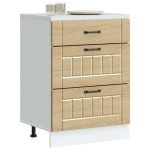 Virtuvės spintelė, Lucca, sonoma ąžuolo, apdirbta mediena