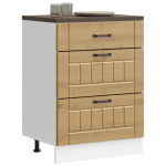 Virtuvės spintelė, Lucca, artisano ąžuolo, apdirbta mediena