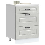 Virtuvės spintelė, Kalmar, betono pilka, apdirbta mediena