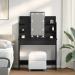 Makiažo stalas Juodas ąžuolas 96 x 39 x 142 cm Apdirbta mediena