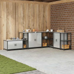 Virtuvės saugojimas su lentyna Sidabro 60 x 50 x 92 cm Plienas