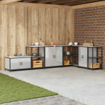 Virtuvės saugojimas su lentyna Sidabro 60 x 50 x 92 cm Plienas