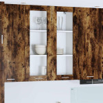 Pakabinama spintelė su saugykla Rūkyta ąžuolas 80 x 31 x 100 cm