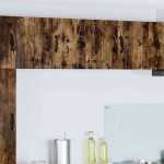 Virtuvės sieniniai spintelės su durimis 2 pcs Rūkyta ąžuolas