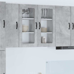 Virtuvės spintelė su lentyna 2 pcs Betono pilka 40 x 31 x 80 cm