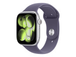 Apple Watch Series 11 GPS 46mm Silver Aluminium Case with Purple Fog Sport Band - M/L | Apple