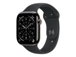 Apple Watch Series 11 GPS + Cellular 46mm Slate Titanium Case with Black Sport Band - M/L | Apple