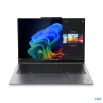 Lenovo ThinkPad X9-14 G1 Intel | Grey | 14 " | OLED | WUXGA | 1920 x 1200 pixels | Anti-glare | Intel Core Ultra 5 | 228V | 32 GB | Soldered LPDDR5x | Solid-state drive capacity 512 GB | Intel Arc Graphics 130V | Windows 11 Pro | 802.11be | Bluetooth version 5.4 | Keyboard language English | Keyboard backlit | Warranty 36 month(s) | Battery warranty 12 month(s)