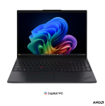 Lenovo ThinkPad L16 G3 AMD | Black | 16 " | IPS | WUXGA | 1920 x 1200 pixels | Anti-glare | AMD Ryzen AI 5 | 430 | 16 GB | SODIMM DDR5 | Solid-state drive capacity 512 GB | AMD Radeon 840M Graphics | Windows 11 Pro | 802.11be | Bluetooth version 5.4 | 4G upgradable | Keyboard language Nordic | Keyboard backlit | Warranty 36 month(s) | Battery warranty 12 month(s)