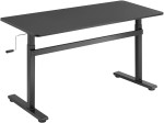 Manually adjustable sit-stand desk EO0027 | 70-117 cm | Maximum load weight 40 kg | Black