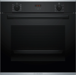 Bosch Oven | HBA2340B0 | 71 L | Electric | Hydrolytic | Knobs | Convection | Height 59.5 cm | Width 59.4 cm | Black