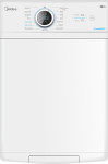 Midea | Washing Machine | MF100T60B/W-HR | Energy efficiency class A | Top loading | Washing capacity 6 kg | 1200 RPM | Depth 61 cm | Width 40 cm | Display | LED | Steam function | White