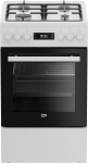 BEKO Cooker | FSM51339DWDS | Hob type Gas | Oven type Electric | White | Width 50 cm | Grilling | LED | Depth 60 cm | 60 L