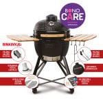 Keraminė kepsninė KAMADO BONO Media, 52 cm, juoda
