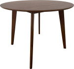 Apvalus valgomojo stalas Roxby iš riešutmedžio – skandinaviškas stilius, vietą taupantis dizainas