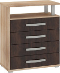 Komoda Angel 4S, ąžuolo/rudos spalvos