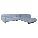 Dešininė kampinė sofa Home4You Hasso RC, pilka