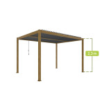 Pergola Mirpol Luxe 3x4m LED Smėlio Aliuminis