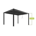 Pergola Mirpol LUXE 4x4m antracito LED apšvietimas