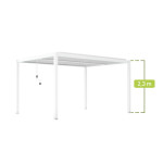 Pergola Mirpol Luxe 4x4m aliumininė balta LED apšvietimas