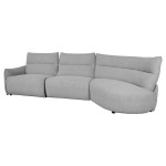 Dešininė kampinė sofa-reglaineris Home4You Cannes RC, pilka