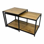 2-jų kavos staliukų komplektas Gustav, rudas