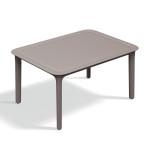 Plastikinis sodo stalas „Ferne“ – praktiškas dizainas – rudas – 57,5 cm plotis