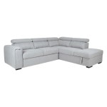 Dešininė kampinė sofa Home4You Odelia-2 RC, pilka